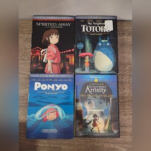 Disney Presents Studio Ghibli Anime DVD Combo Lot Of (4)
